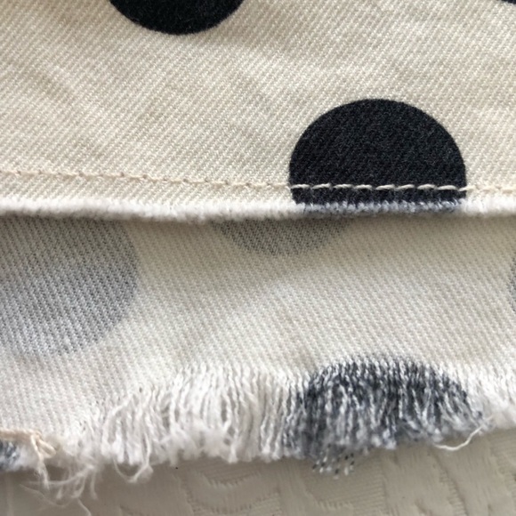 FARM Rio Onka Polka Dot Cut Off Offs Jean Denim Short Shorts 26" Waist - Picture 14 of 15